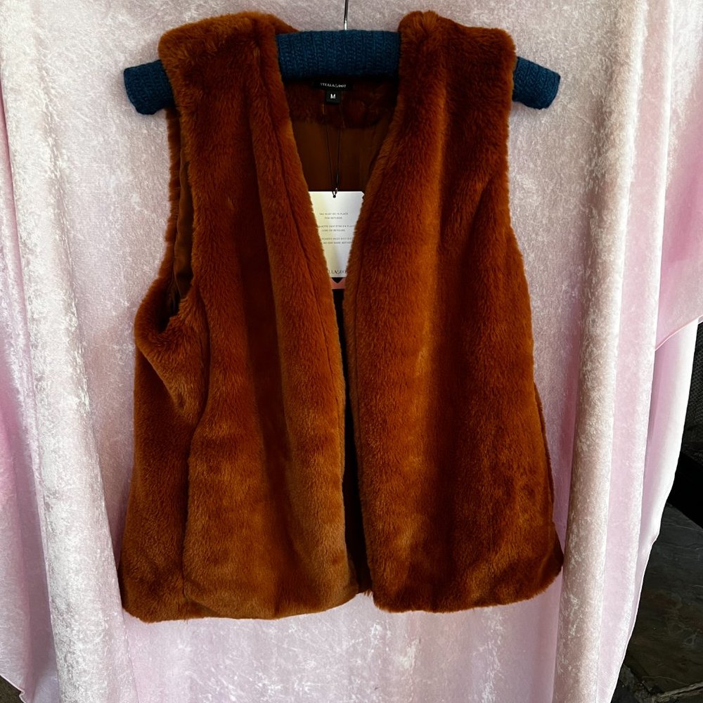 Stella & Dot faux fur vest